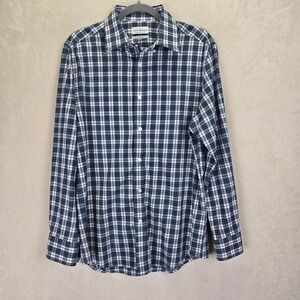 Lucky Brand Slim‎ Fit Plaid Button Down Long Sleeve Mens Shirt Medium Preppy